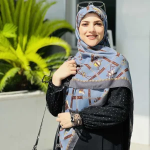 گیس بانو روسری ابریشم هرمس هفت رنگ