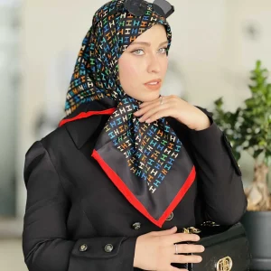 گیس بانو روسری ابریشم هرمس هفت رنگ
