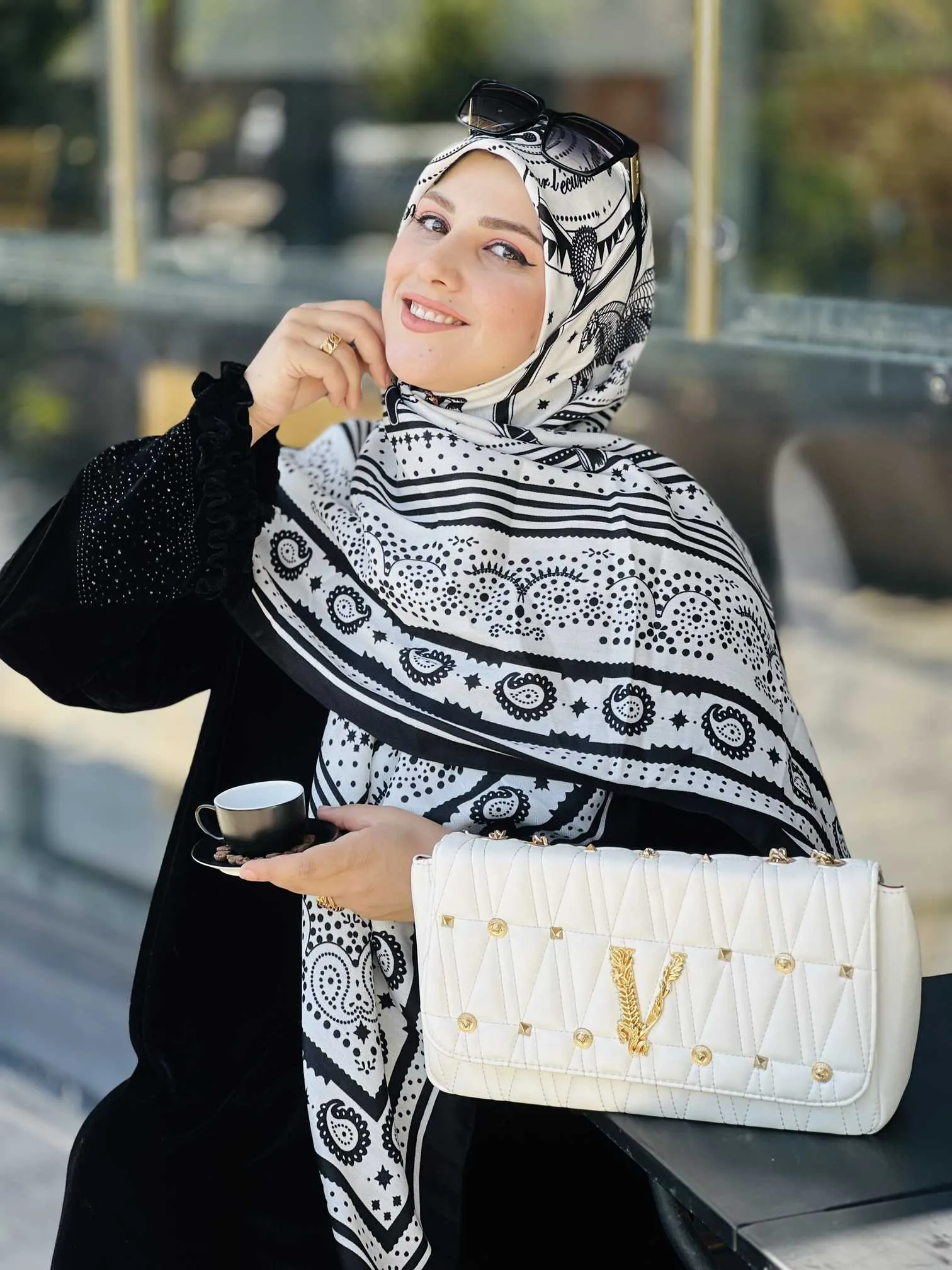 گیس بانو روسری کشمیر هرمس توپ توپی