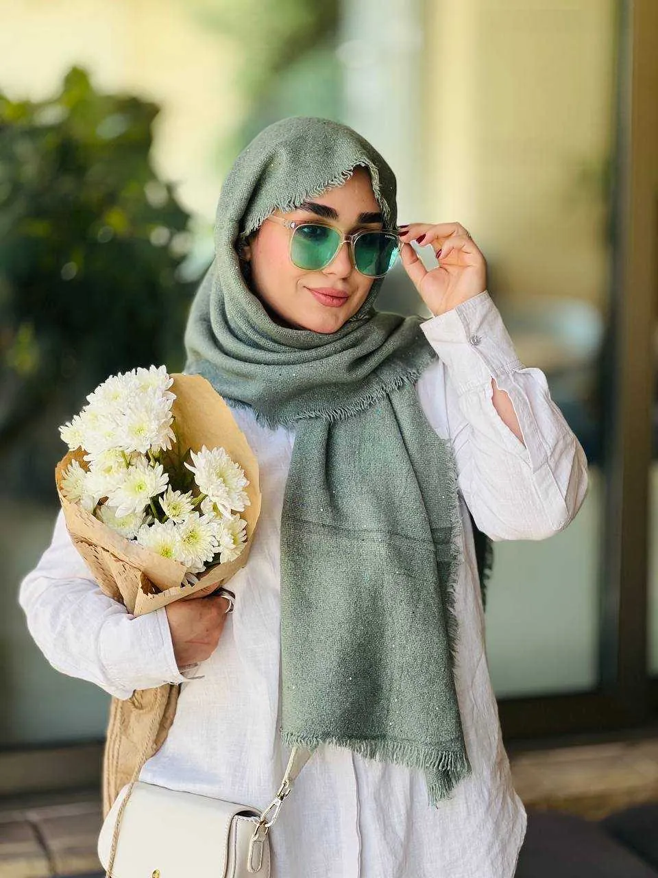 گیس بانو شال پاییزه پولکی