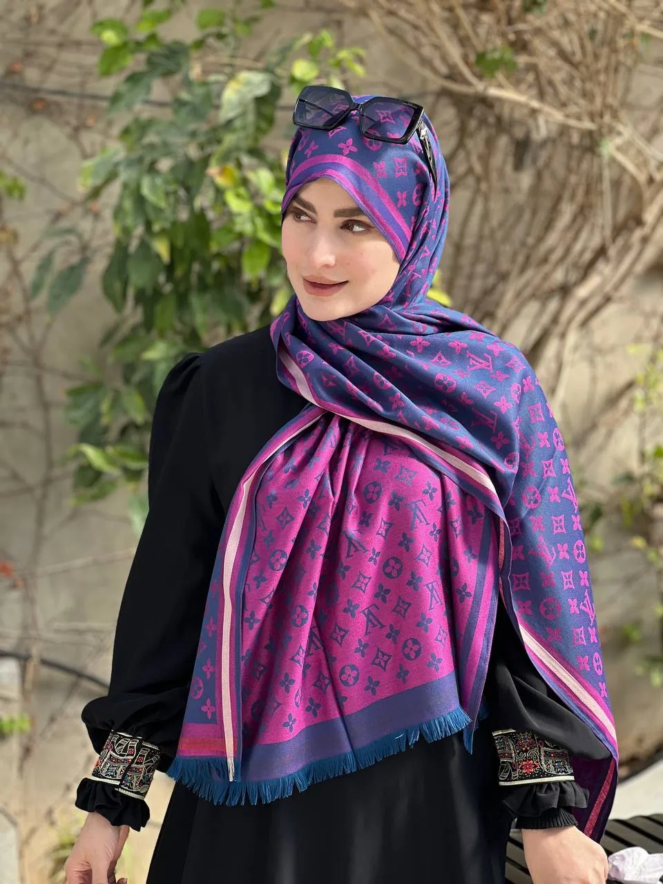 گیس بانو شال کشمیر سه خط ال وی