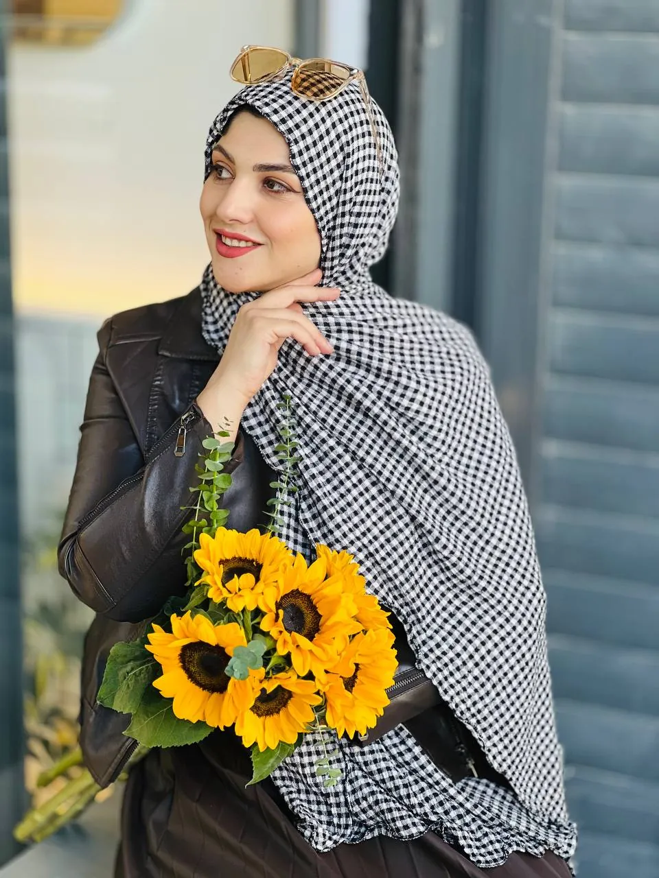 گیس بانو شال دورماهی چهارخونه