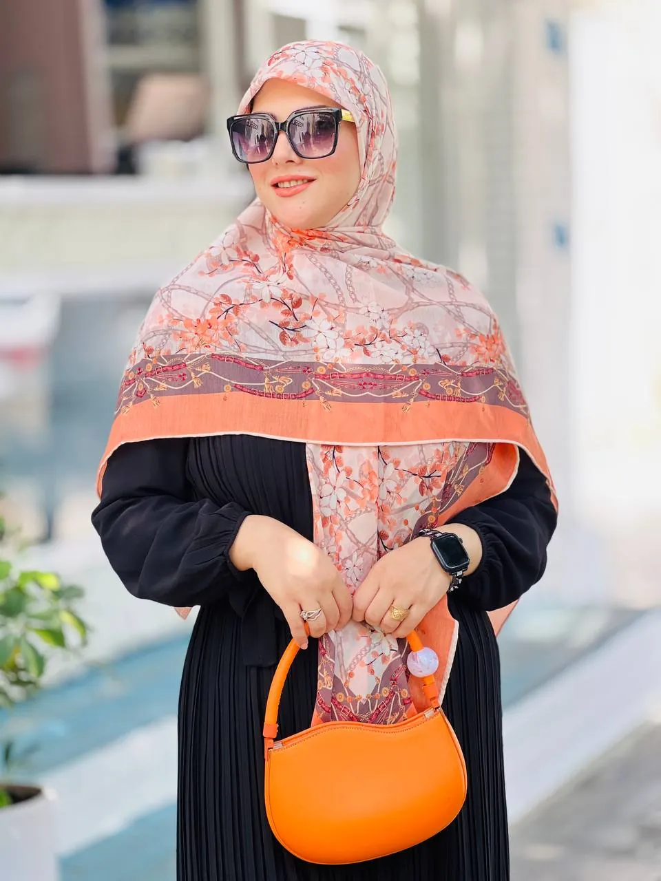 گیس بانو روسری گل همیشه بهار